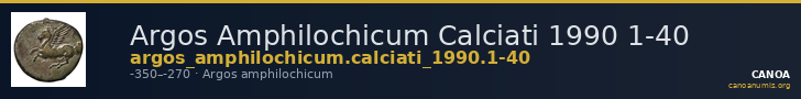 Argos Amphilochicum Calciati 1990 1-40 — CANOA