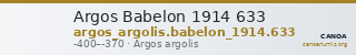 Argos Babelon 1914 633 — CANOA