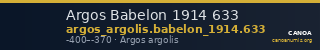 Argos Babelon 1914 633 — CANOA