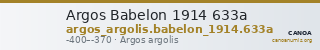 Argos Babelon 1914 633a — CANOA