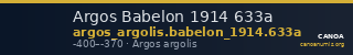 Argos Babelon 1914 633a — CANOA