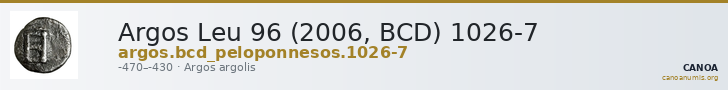 Argos Leu 96 (2006, BCD) 1026-7 — CANOA