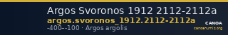 Argos Svoronos 1912 2112-2112a — CANOA
