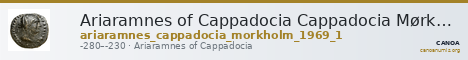 Ariaramnes of Cappadocia Cappadocia Mørkholm 1969 1 — CANOA