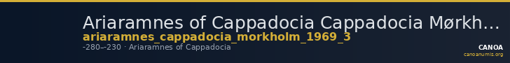 Ariaramnes of Cappadocia Cappadocia Mørkholm 1969 3 — CANOA