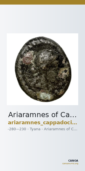Ariaramnes of Cappadocia Tyana Mørkholm 1969 4 — CANOA