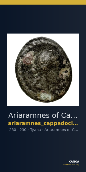 Ariaramnes of Cappadocia Tyana Mørkholm 1969 4 — CANOA