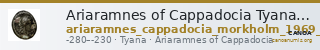 Ariaramnes of Cappadocia Tyana Mørkholm 1969 4 — CANOA