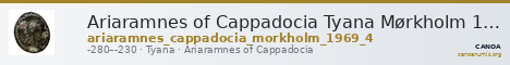 Ariaramnes of Cappadocia Tyana Mørkholm 1969 4 — CANOA