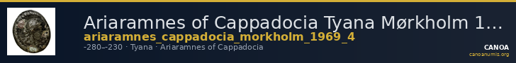 Ariaramnes of Cappadocia Tyana Mørkholm 1969 4 — CANOA