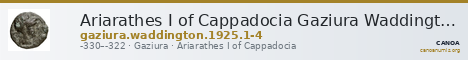 Ariarathes I of Cappadocia Gaziura Waddington 1925 1-4 — CANOA