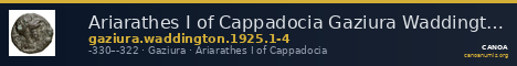Ariarathes I of Cappadocia Gaziura Waddington 1925 1-4 — CANOA
