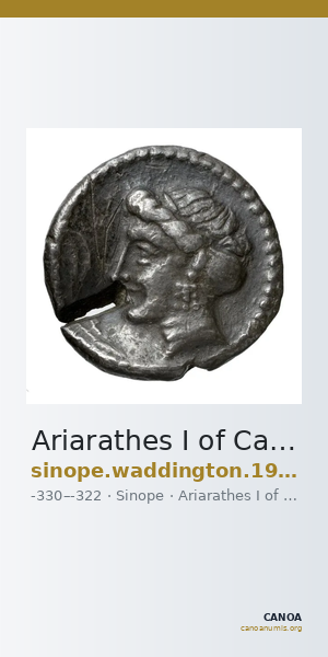 Ariarathes I of Cappadocia Sinope Waddington 1925 34 — CANOA