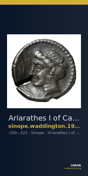 Ariarathes I of Cappadocia Sinope Waddington 1925 34 — CANOA