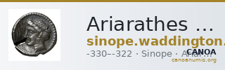 Ariarathes I of Cappadocia Sinope Waddington 1925 34 — CANOA