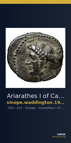 Ariarathes I of Cappadocia Sinope Waddington 1925 35 — CANOA