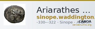 Ariarathes I of Cappadocia Sinope Waddington 1925 35 — CANOA