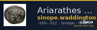 Ariarathes I of Cappadocia Sinope Waddington 1925 35 — CANOA