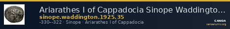 Ariarathes I of Cappadocia Sinope Waddington 1925 35 — CANOA