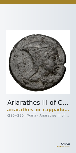 Ariarathes III of Cappadocia Tyana Mørkholm 1969 6 — CANOA