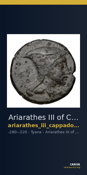 Ariarathes III of Cappadocia Tyana Mørkholm 1969 6 — CANOA