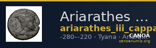 Ariarathes III of Cappadocia Tyana Mørkholm 1969 6 — CANOA