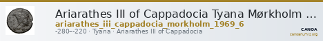 Ariarathes III of Cappadocia Tyana Mørkholm 1969 6 — CANOA