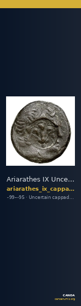 Ariarathes IX Uncertain Cappadocian Royal mint A Mørkholm 1968 pp. 245-8, 1-9 — CANOA