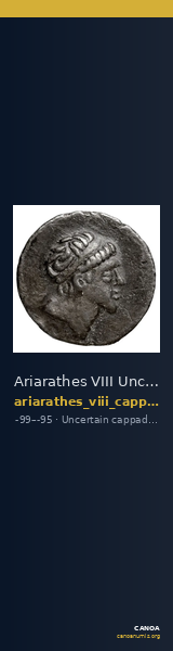 Ariarathes VIII Uncertain Cappadocian Royal mint B Mørkholm 1975 B.1, 5-6 — CANOA