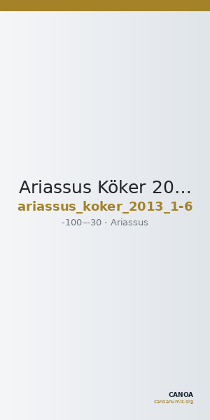 Ariassus Köker 2013 1-6 — CANOA