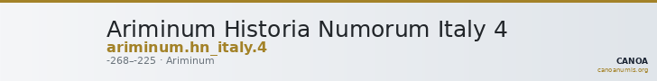 Ariminum Historia Numorum Italy 4 — CANOA