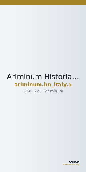 Ariminum Historia Numorum Italy 5 — CANOA