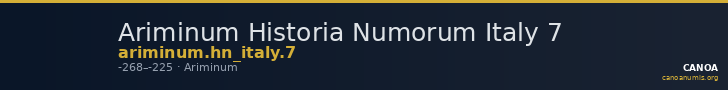 Ariminum Historia Numorum Italy 7 — CANOA