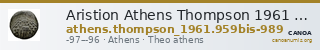 Aristion Athens Thompson 1961 959bis-989 — CANOA