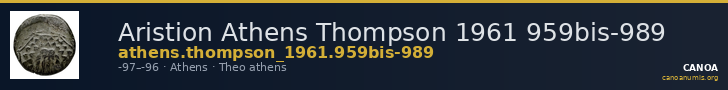 Aristion Athens Thompson 1961 959bis-989 — CANOA