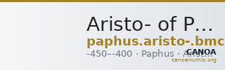 Aristo- of Paphos Paphos BMC Paphus 39-40 — CANOA