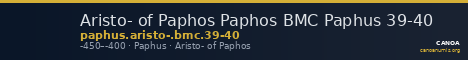 Aristo- of Paphos Paphos BMC Paphus 39-40 — CANOA