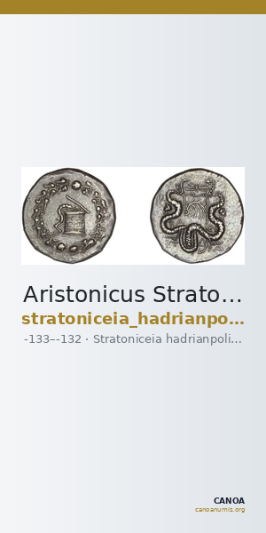 Aristonicus Stratoniceia-Hadrianopolis Kleiner and Noe 1977 p. 104, 4 — CANOA