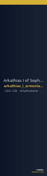 Arkathias I of Sophene Arkathiokerta Kovacs 2016 22-Mar — CANOA