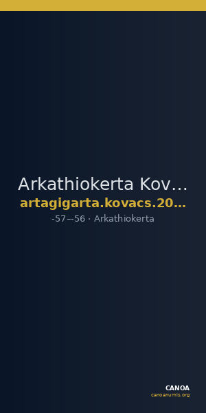 Arkathiokerta Kovacs 2016 209, 211 — CANOA