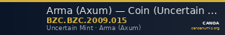 Arma (Axum) — Coin (Uncertain Value) (Uncertain Mint) — CANOA