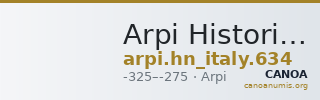 Arpi Historia Numorum Italy 634 — CANOA