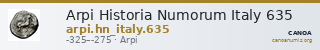 Arpi Historia Numorum Italy 635 — CANOA