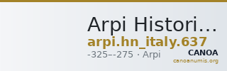 Arpi Historia Numorum Italy 637 — CANOA