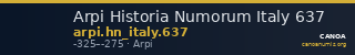 Arpi Historia Numorum Italy 637 — CANOA