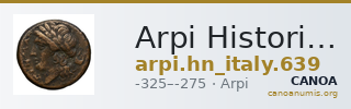 Arpi Historia Numorum Italy 639 — CANOA