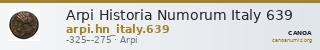 Arpi Historia Numorum Italy 639 — CANOA