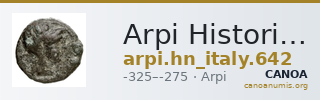 Arpi Historia Numorum Italy 642 — CANOA