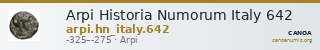 Arpi Historia Numorum Italy 642 — CANOA