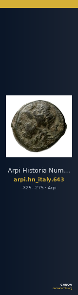 Arpi Historia Numorum Italy 643 — CANOA